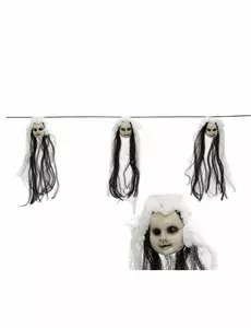Dukkehode-girlander 153 cm
