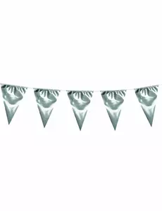 10m Giant Silver Pennant Garlands