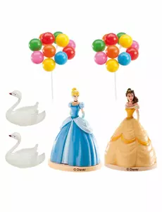 Disney Prinsesse 8,5 cm plastkaketoppersett