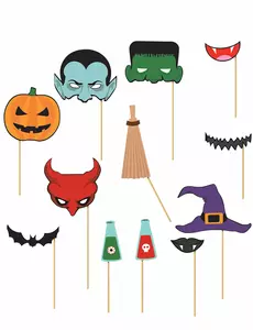 12-delers Halloween-fotobokssett
