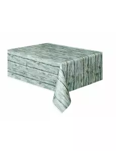 Rustic wood effect tablecloth 137 x 274 cm
