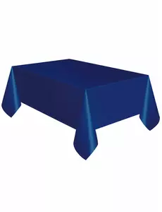 Navy blue plastic tablecloth 137 x 274 cm