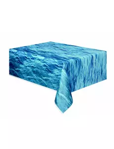 Blå havbølger plastduk 137 x 274 cm