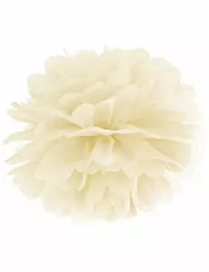 35cm cream paper hanging pompom