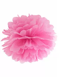 Fuchsia paper hanging pompom 35 cm