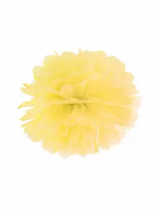 Gul papirhengende pompong 25 cm