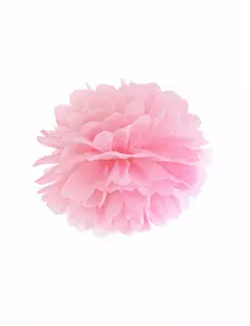 Rosa papirhengende pompong 25 cm