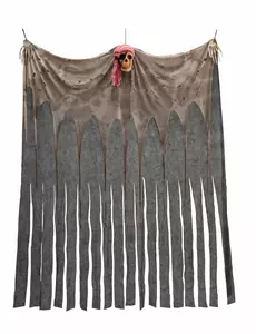 Pirathodeskallegardin 200 x 150 cm