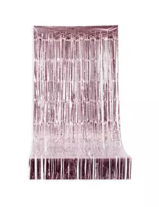 Rose gold shimmer fringe curtain 2.44m x 92cm