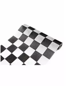 Non-woven checkerboard table runner 27 cm x 5 m