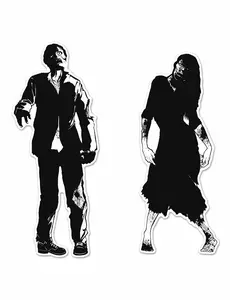 2 zombie-papputskjæringer 86 x 91 cm