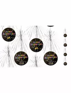 Happy Birthday Fireworks Cascade Pendellamper 180 cm