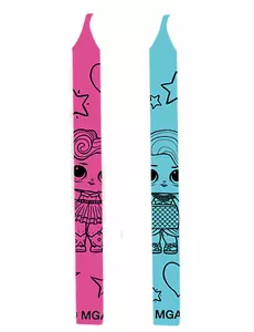 12 LOL bursdagslys med holdere 6 cm