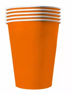 20 amerikanske oransje resirkulerbare pappkopper 53 cl