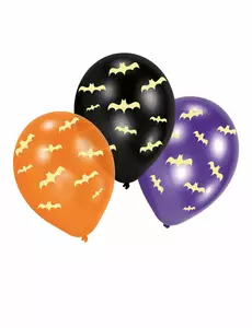 6 fosforescerende ballonger i latex, 27,5 cm