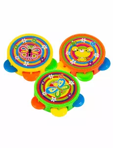 Piñata-tilbehør 3 flerfargede trommer 4,5 cm