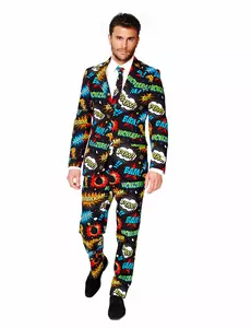 Mr. Comics-kostyme til menn fra Opposuits, Størrelse: S(EU46)