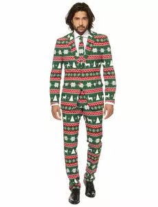 Mr. Festive grønt kostyme for menn Opposuits, Størrelse: Medium (EU 48-50)