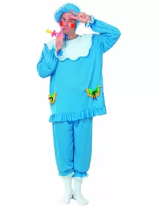 Blått babykostyme for menn