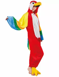 Voksen papegøye-jumpsuitkostyme