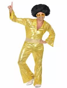 Men's gold disco costume, Size: Medium/Large