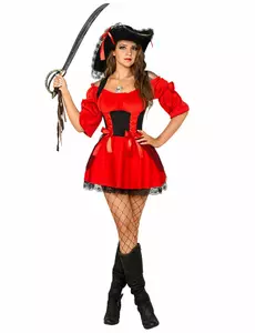 Sexy piratkvinnekostyme, Størrelse: Small