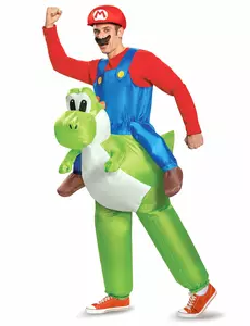 Nintendo® oppblåsbart Mario on Yoshi-kostyme for voksne