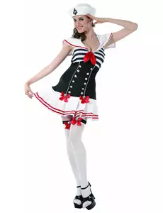 Black and white sailor costume for women