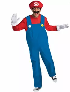 Deluxe Mario-kostyme for voksne, Størrelse: Medium