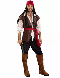 Piratkostyme for menn, Størrelse: M