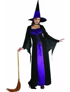 Halloween-heksekostyme med overdel for kvinner