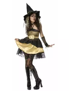 Halloween gullheksekostyme til kvinner