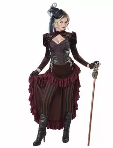 Sexy steampunk-kostyme for kvinner, Størrelse: Small (38/40)