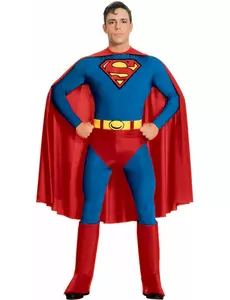Klassisk Superman-kostyme for menn, Størrelse: Medium