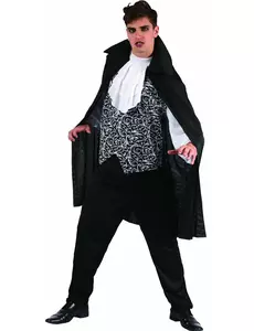 Sølvfarget vampyrkostyme for menn