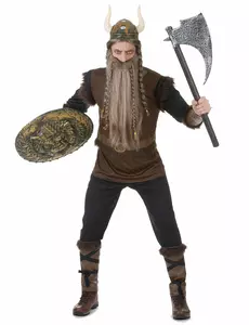 Vikingkostyme med læreffekt for menn, Størrelse: Medium
