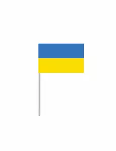 Ukrainsk papirflagg 14 x 21 cm