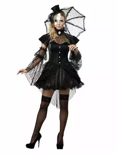 Gotisk dukkekostyme for kvinner til Halloween, Størrelse: S(38/40)