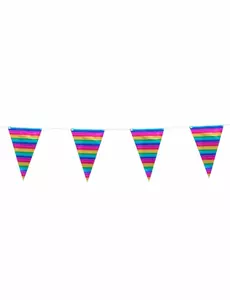 10m Metallic Rainbow Bunting Garland