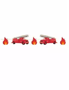 Brannmann pappgirlander 3 m