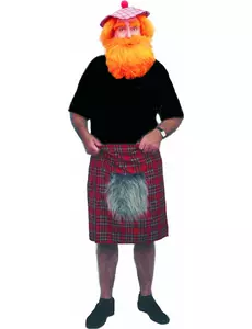 Skotsk kilt med voksenpels