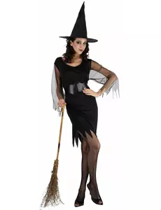 Women's Halloween tulle sleeve witch costume