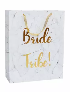 Bride Tribe EVJF marmor gavepose 32 x 25 cm
