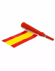 Fotballtrompet med Spanias supporterflagg