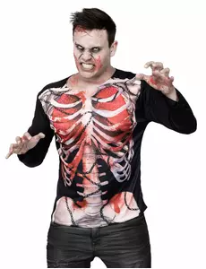 Halloween-skjelett-zombie-t-skjorte
