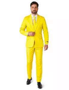 Mr. Solid gul herredress Suitmeister, Størrelse: Small (EU 44-46)