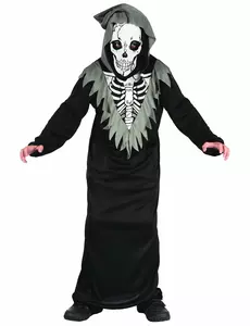 Reaper skjelettkostyme til gutter, Størrelse: 4–6 år (110–120 cm)