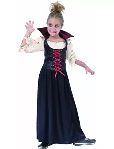 Blodig vampyrkostyme for jenter, Størrelse: 4–6 år 110–120 cm)
