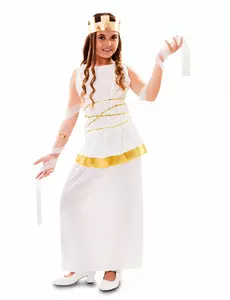 Gudinne Athena-kostyme for jenter, Størrelse: 10–12 år (130–140 cm)