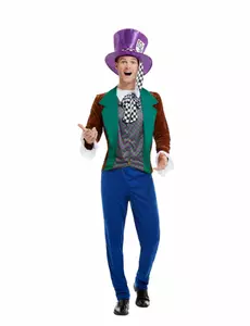 Mad Hattemaker-kostyme for menn, Størrelse: X-Large